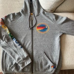 AVIATOR NATION ASPEN HOODIE - HEATHER GREY SIZE XL